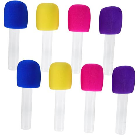 CHICAMPERA 8 Pièces Tubes de Microphone Plastique pour Accessoires de Costume de Scène pour Fête Anniversaire et Karaoké Amusants pour Garçon Fille et Adultes