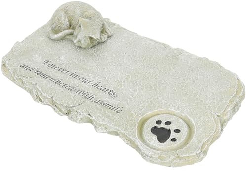 VICASKY Pietra Commemorativa in Resina Forma di Gatto per Esterni Lapide per Animali Domestici Regalo Commemorativo per Gatti da Giardino