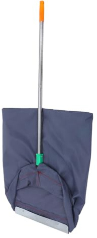 QUMIIRITY Heavy Duty Leaf Litter Bag with Upright Long Handle Dustpan for Waste Collection Large Capacity Reusable Trash Collector for Lawn Garden Pool Cleaning
