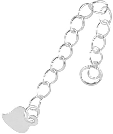 VERDANVERSE Estensore per Collana e Bracciale in Argento 925 Massiccio Catena Estensione 5 CM Finitura Lucida Accessorio per Creazione di Gioielli Fai da Te per Allungare Collane e