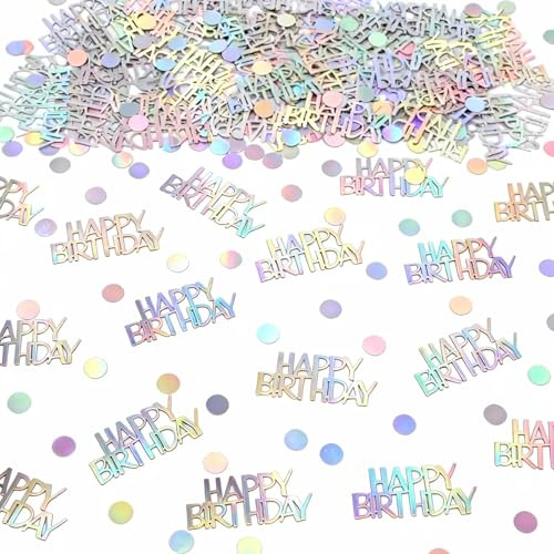 Sekfpnk Confetti Birthday Table Decoration, Glitzerndes Konfetti mit einem Gewicht von 15 g eignet, Konfetti perfekt als Tischdekoration für Geburtstagsfeiern