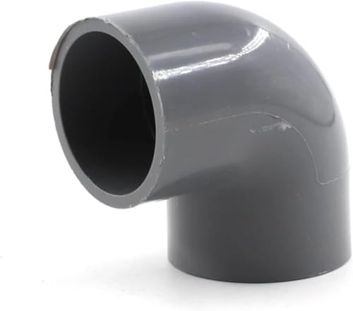 LKAMCBZMF PVC-Steckverbinder-Rohrverbindungsstücke, 6 Stück PVC 90 Grad Winkelrohrverschraubung for Aquarium, Mehrfarbig, 20–50 mm ID(Grijs,50mm)