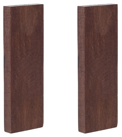 SOFPLATE 2 pieza de Mango de Cuchillo de Madera En Bruto Cachas de Mango de Cuchillo Negras Precortadas Material de Madera de Ébano Natural Placa de Torneado Cuadrada En para Manualidades Instrumentos