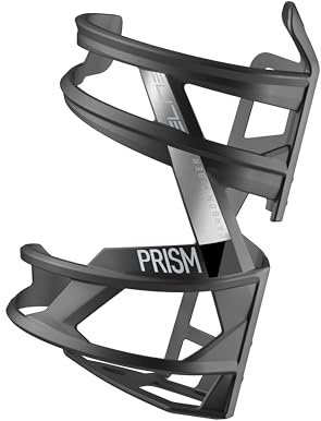 Elite Prism Links – Carbon Matt – Schwarzes Grafikdesign – Hochwertiger Carbon-Flaschenhalter für MTB & Rennrad