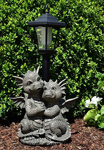 MystiCalls by Mayer Chess Drachenpaar mit Solarlaterne - Garten, Figur, Drache, Love
