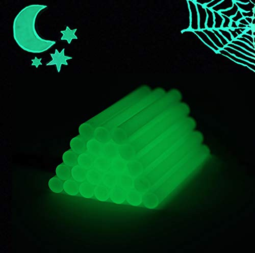 Standard Klebesticks Ø 7 mm, fluoreszierend, 25 Stk. Heißkleber leuchtend Halloween oder für Geschenke DIY Projekte Kleber Heißklebesticks