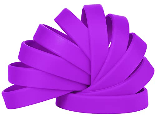 LVNRIDS Silicone Wristbands 100 pcs Rubber Bracelets for Children Teen | 7 inch Sports Silicone Wrist band Kid, Elastic Bracelet Wristband for Events School Teacher Party Bussiness