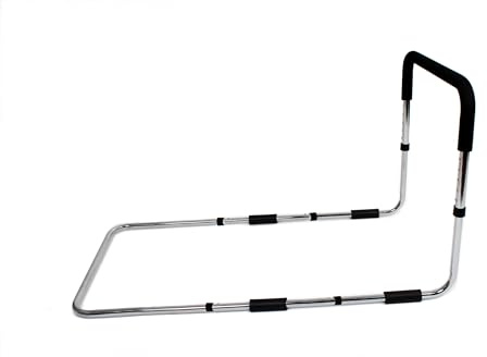 Vital Comfort Bettgriff für Erwachsene – Haltegriff & Unterstützungshilfe für Senioren, Pflege, Krankheits- & Reha-Bedarf – rutschfeste, stabile Bettstange, Unisex, silberfarben