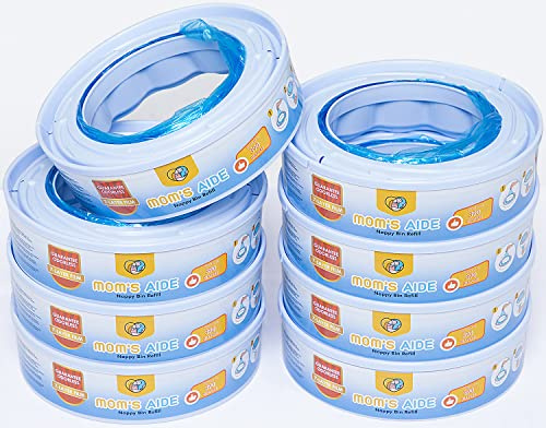 Mom's Aide 8 Nachfüllkassetten nur kompatibel für Simplee Sangenic, nicht kompatibel für Sangenic Tec+ Twist & Click+Alle Angelcare Windeleimer