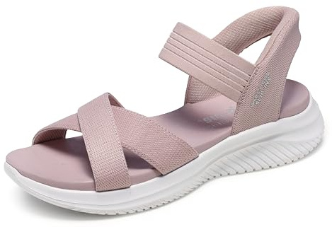Skechers Ultra Flex 3.0 Sandal för damer, handsfree, slip-ins, Rouge, 37.5 EU