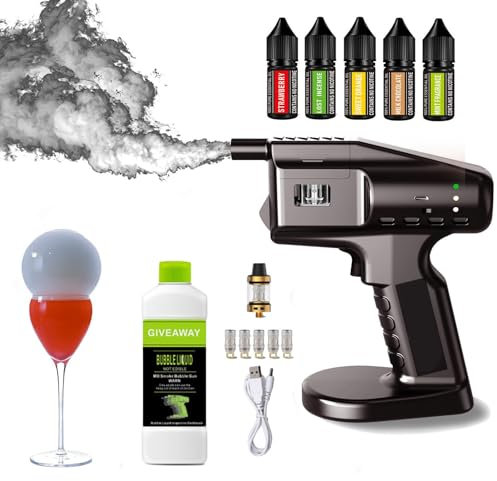 QJJML USB-betriebene Rauchinfusionspistole, Cocktail-Rauchpistole, tragbarer elektrischer Kaltrauchgenerator, Aromablaster, Räuchermaschine