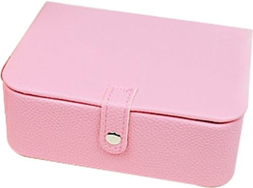 Nähzubehör, Nähset, Nähkästchen, Nähkasten-Set, Mini-Nähsets for den Haushalt, Heim-Nähkorb mit Fächern, Nähkästchen for einfaches Tragen und Aufbewahren (Farbe: Rosa, Größe: 20 x 15,2 x 7,5 cm)