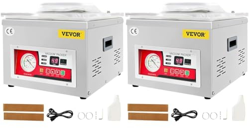 VEVOR Confezionatrice Sottovuoto per Alimenti, Modello DZ-260A 220 V 50 Hz 180 W Macchina per Sottovuoto per Alimenti, Frutta, Sottaceti, Materiali da Restauro, Elementi Elettronici e Metalli Rari