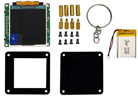TORR ESP32 C3 Entwicklungsboard 1,44 LCD-Bildschirm Desktop-Geschenkartikel Tragbarer Mini-Fernseher Tragbarer Anhänger Lvgl Spaceman St7735 Einfach zu Bedienen Schwarz A