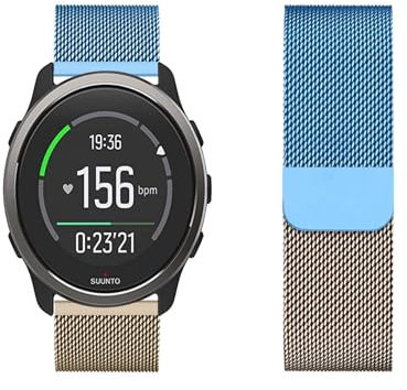 KUWAI Armbänder für Suunto 9 Peak/9 Peak Pro Armband, Rostfreie Stähle Magnetischer Armband für Suunto 9 Peak/9 Peak Pro Armbänder für Männer Frauen Bunt Band für Suunto 9 Peak/9 Peak Pro (C)