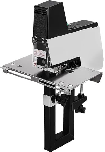 Grapadora eléctrica, grapadoras manuales de escritorio eléctricas, máquina de encuadernación plana y de libros de alta resistencia de 110 V/220 V, 9 niveles de resistencia, para imprentas, oficinas
