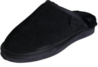 Harrys-Collection Lammfell Hausschuhe - 100% Merino Pantoffeln für Damen & Herren - Atmungsaktiv & Durchblutungsfördernd - Leder Hausschuhe