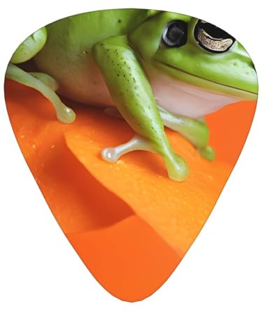 Red Eyes Tree Frogs Printed Custom Guitar Pick,12 Pieces Guitar Pick In A Box,The Pick Makes Guitar Sound Clear, Ukulele, Electric Guitar, Acoustic Guitar, Bass (0.46 0.71 0.96mm)