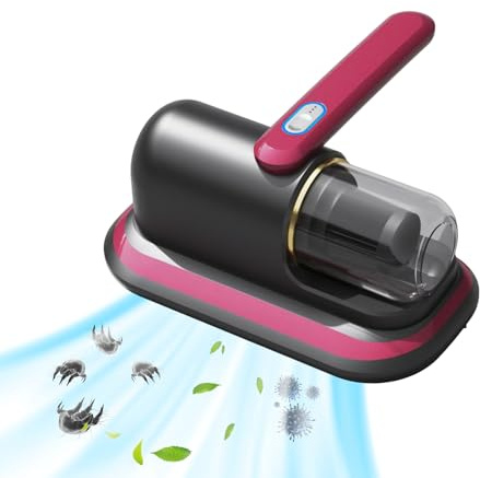 Bewinner Matratzen Staubsauger mit UV-Licht, 12 KPa Saugleistung, kabelloser Staubmilben-Entferner mit Doppelhahn für Betten und Sofas