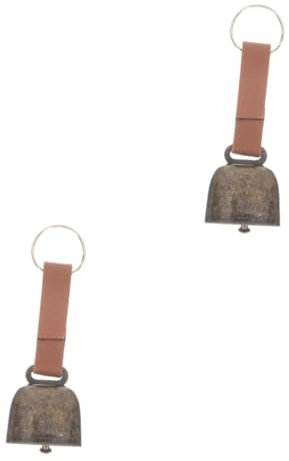 ULDIGI 2 Stück Bären Antriebsglocke Kuhglocke Schaf Weideglocke Kleine Glocken Mini Kuhglocke Welpenhalsbänder Für Kleine Welpen Bronze Kuhglocke Bauernhof Laute Glocke