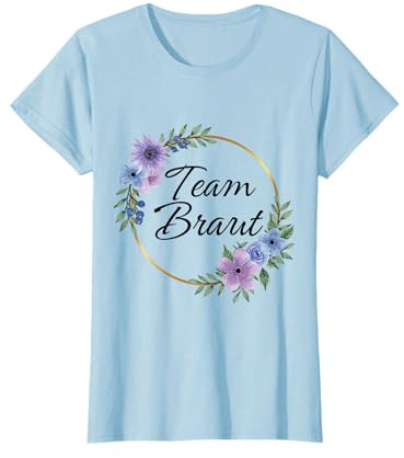 Team Braut Blumenkranz Junggesellenabschied JGA Frauen T-Shirt