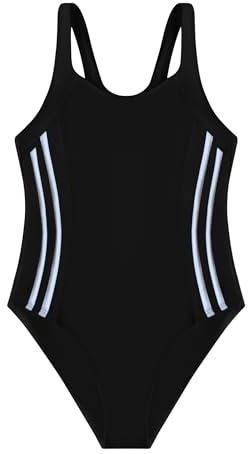 POWER FLOWER Costume da Bagno Sportivo per Ragazze, Costume Intero, Abbigliamento da Nuoto Atletico con Spalline Spesse per Bambini dai 8 ai 16 Anni