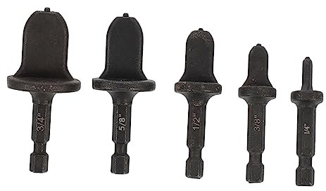 Gadpiparty Juego de 5 Piezas de Escariadores para Tubos de Cobre Adaptador de Extrusión de Acero Rápido para Refrigeradores y Congeladores