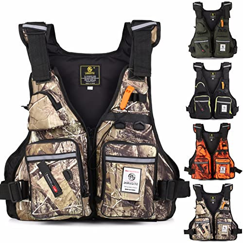Schwimmweste Erwachsene Feststoff Auftriebsweste Rettungsweste Kajak Schwimmhilfe Sicherheitsjacke Kajakweste Für Stand Up Paddling Board Bootfahren Wassersport Schnorchelweste,Camouflage-one size