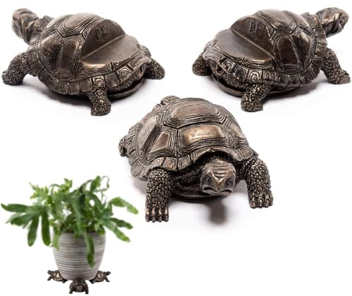 YcsRnn 3PCS Tortoise Plant Pot Feet Pot Feet for Outdoor Plant Pots Planter Feet Base Planter Risers Pot Feet for Pot Plant Stand (Tortoise)