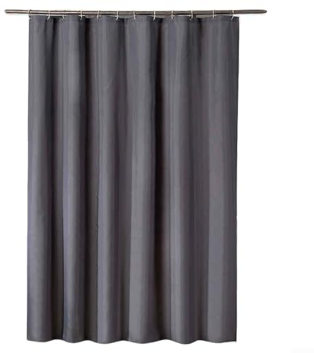 Elegante tenda da doccia impermeabile grigio scuro con occhielli per installazione rapida (100 x 180 cm)