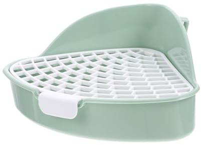 FUTUREORYY Kaninsandlåda med Förhöjd Kant och Halkfri Botten Hygienisk Toalett för Kaniner Marsvin Hamstrar och Små Gnagare för Hem och Trädgård Lätt Rengöra och Förebygger Spill