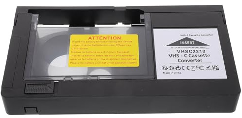 TOKIDNY Adaptateur Cassette VHS-c pour Caméscopes Conversion Vidéo Fiable Compatible Bandes VHS et VHS-c Adaptateur Compact pour Lecture et Transfert Numérique