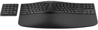 Teclado inalámbrico HP 960 Ergonómico Completo 20 Teclas programables Negro Bluetooth RF
