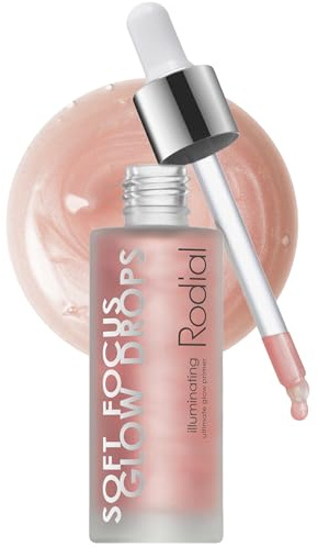 Rodial Soft Focus Glow Booster Drops 31 ml | Sérum Éclaircissant pour la Peau avec Glycérine et Antioxydants | Base de Maquillage Rosée Perfectionnante et Lissante | Formule Légère