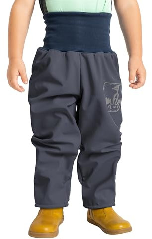 unuo, Kleinkinder Softshellhose mit Fleece Fütterung Hose Wasserabweisend Winddicht Atmungsaktiv Warm Funktionshose Regenhose Basic
