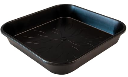 IVORYS-GARDEN 15-STK Viereckiger Profi-Topf Untersetzer für Pflanztöpfe Außen-Maß 29x29-cm Höhe 4-cm PP Kunststoff Vier-Kant 4-Kant für 30-L und Kleiner