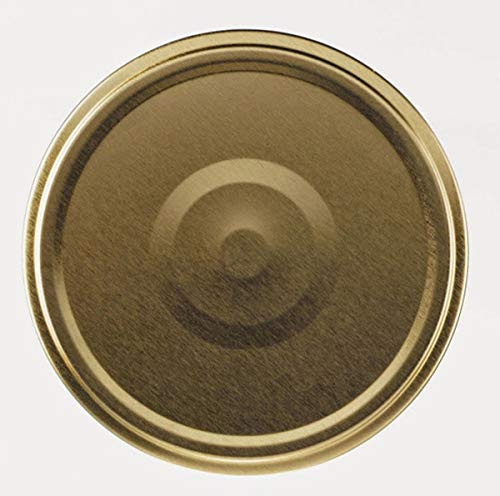 Lot de 48 capsules couvercles bouchons 53 mm dorées Stérilisables avec Flip pour pots et bocaux en verre﻿ - IRIOS -