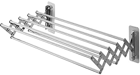 LLLD Wandtrockner Extendable Trockenleine Ausziehbarer Wandtrockner Platzsparender Trockner Kompakt Und Robust Wäschetrockner Für Die Wand Edelstahl (Size : 42-80cm)