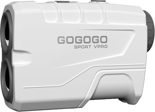 Gogogo Sport Vpro Telémetro Golf Caza 823 M/Yardas, Recargable Medidor Laser Golf 3 Modos para Pendiente y Vibración de Bloqueo de Bandera, Escaneo, Velocidad, Linea de Datos