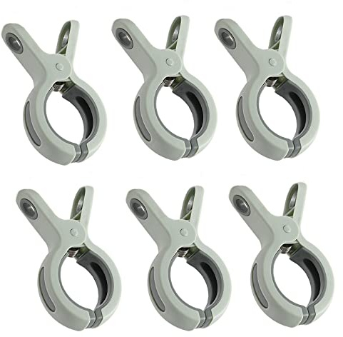 Carreuty 6PCS Große Klammern Grün, Handtuchklammern für Strandliegen, Jumbo Größe Starke Towel Clips Winddicht Strandtuch Clips für Tägliche Wäsche, Badetuch, Teppich, Bettwäsche und Dicke Kleidung