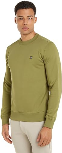 Calvin Klein Jeans Herren CK Embro Badge Crew Neck Sweatshirts, Dark Juniper,