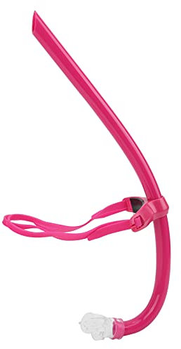 ZLXHDL Mount Swimmer's Snorkel per Nuoto in Vasca, Addestramento del Nuotatore Immersioni Snorkeling con Boccaglio in Silicone, Accessori per Il Nuoto in Piscina E in Acque Libere(Rosa)
