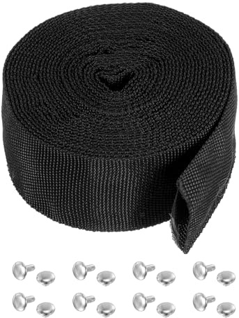PATIKIL 1,8 13FT Protection Tuyau Manchon Câble Housse Gaine Noir | avec Bouton-pression Fermeture, Protection pour Soudage Tig Torche Hydraulique Tuyau, Polyester Fibre