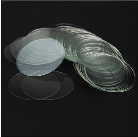 Mikroskop-Zubehör-Kit 100 Stück 50 mm große runde Objektträger-Abdeckungen for Mikroskope, Dicke 0,13–0,17 mm Mikroskopische Objektträger