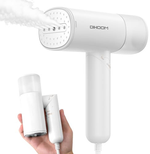 DIHOOM Dampfglätter, Tragbarer und Faltbarer Steamer Dampfglätter - 1000W，Schnell Aufheizender Automatischer Reise-Dampfglätter 150ML Tank, Geeignet für Reisen und den Heimgebrauch