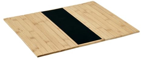 KESPER - Sofa-Tablett, Material: FSC-zertifizierter Bambus – rutschfeste Armlehnen-Ablage, wasserabweisend, faltbar, Maße: 42 x 34 x 0,7 cm, Farbe: Braun, Schwarz - 58824