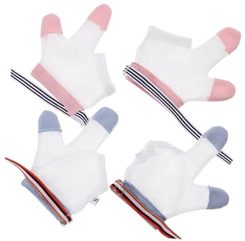 HAPINARY 4paare Daumenlutschen Stop Handschuhe Anti-kratzer Fingerhandschuhe Für Kleinkinder Schützend Und Bequem