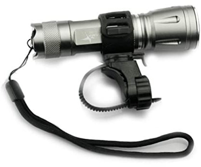 WESIEVYA Drehbare Fahrradlicht Halterung Für Taschenlampe Schnelle Montage Und Abnahme Schwarz Robuste Klemme Mit Gummischutz Für Lenker Und