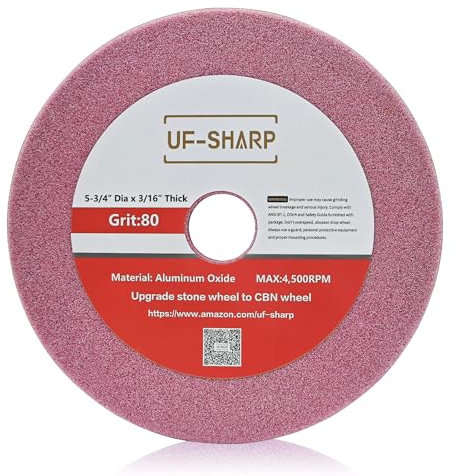 Chainsaw Sharpener Grinding Wheel, 5-3/4 Dia X 3/16 Thick for 1/4 and .325 Pitch Chains (3/16 Thick)