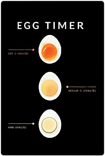 FJQWKLF Egg Timer Metal Tin Signs Cooking Beginner's Guide Printing Posters Vintage Aluminum Sign For Restaurant Office Room Club Home Decor Metal Plaques 12x16inch